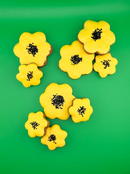 Frosted Sunflowers Dog Treats