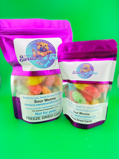 Freeze Dried Sour Worms