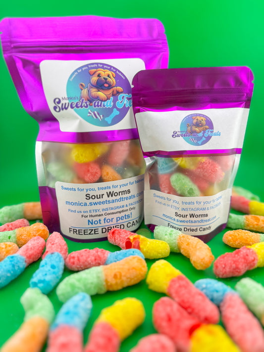 Freeze Dried Sour Worms