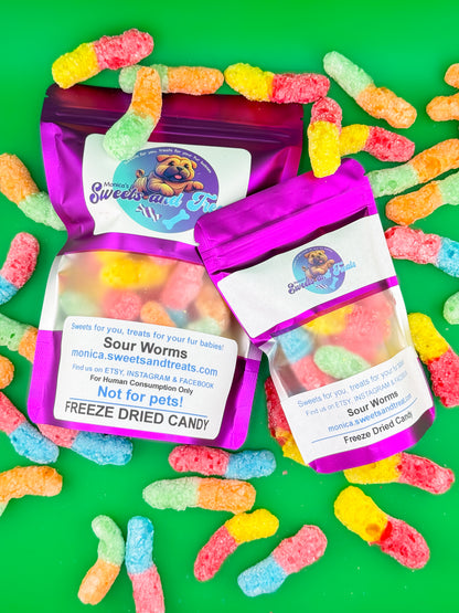 Freeze Dried Sour Worms