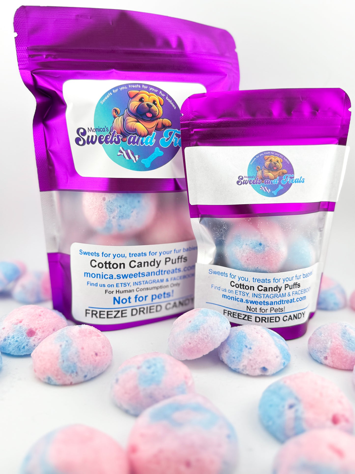 Freeze Dried Cotton Candy Puffs