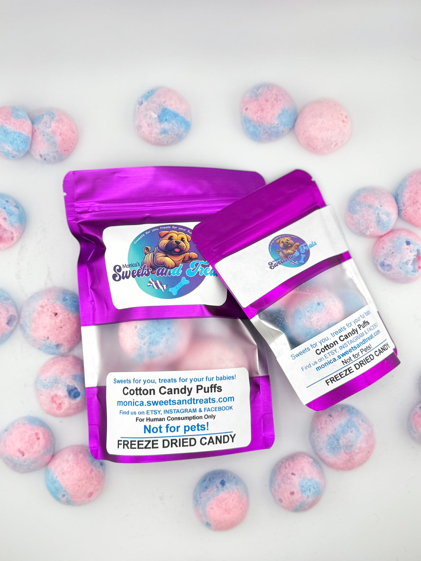 Freeze Dried Cotton Candy Puffs