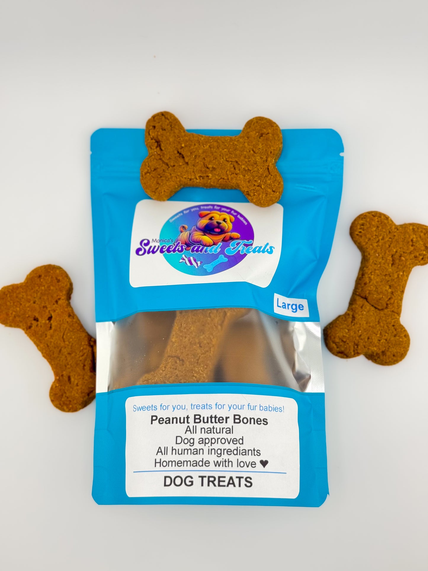 Large Dog Bone Treats - Peanut Butter